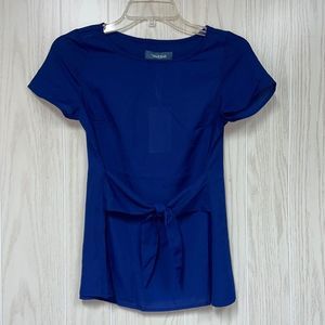 Modcloth Women's Blue Tie-Front Top